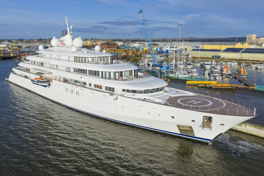Golden Odyssey IMO 9648788 at Poole, UK