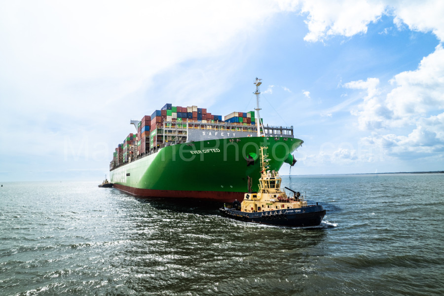 Ever Gifted at Felixstowe, UK