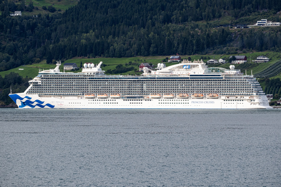 Sky Princess at Olden, Norway
