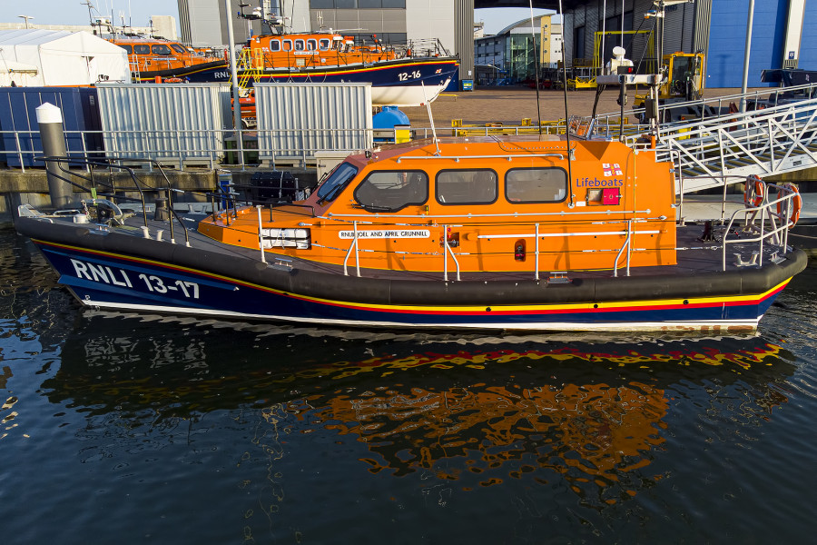 Shannon Class 13-17 "RNLB Joel and April Grunnill" at Poole, United Kingdom