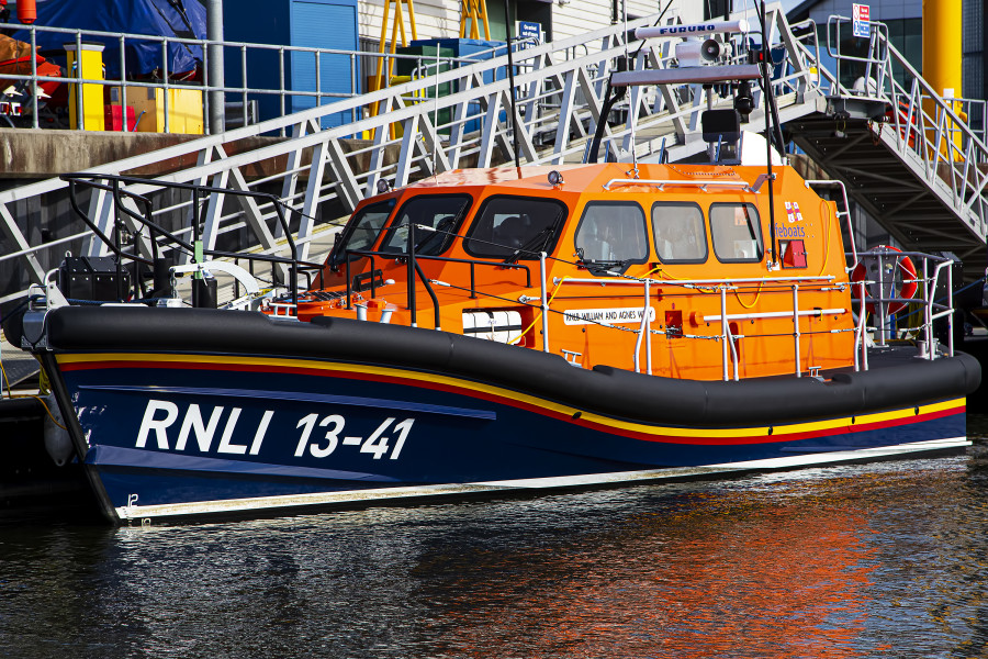 Shannon Class 13-41 "RNLB William and Agnes Wray" at Slip Way, United Kingdom