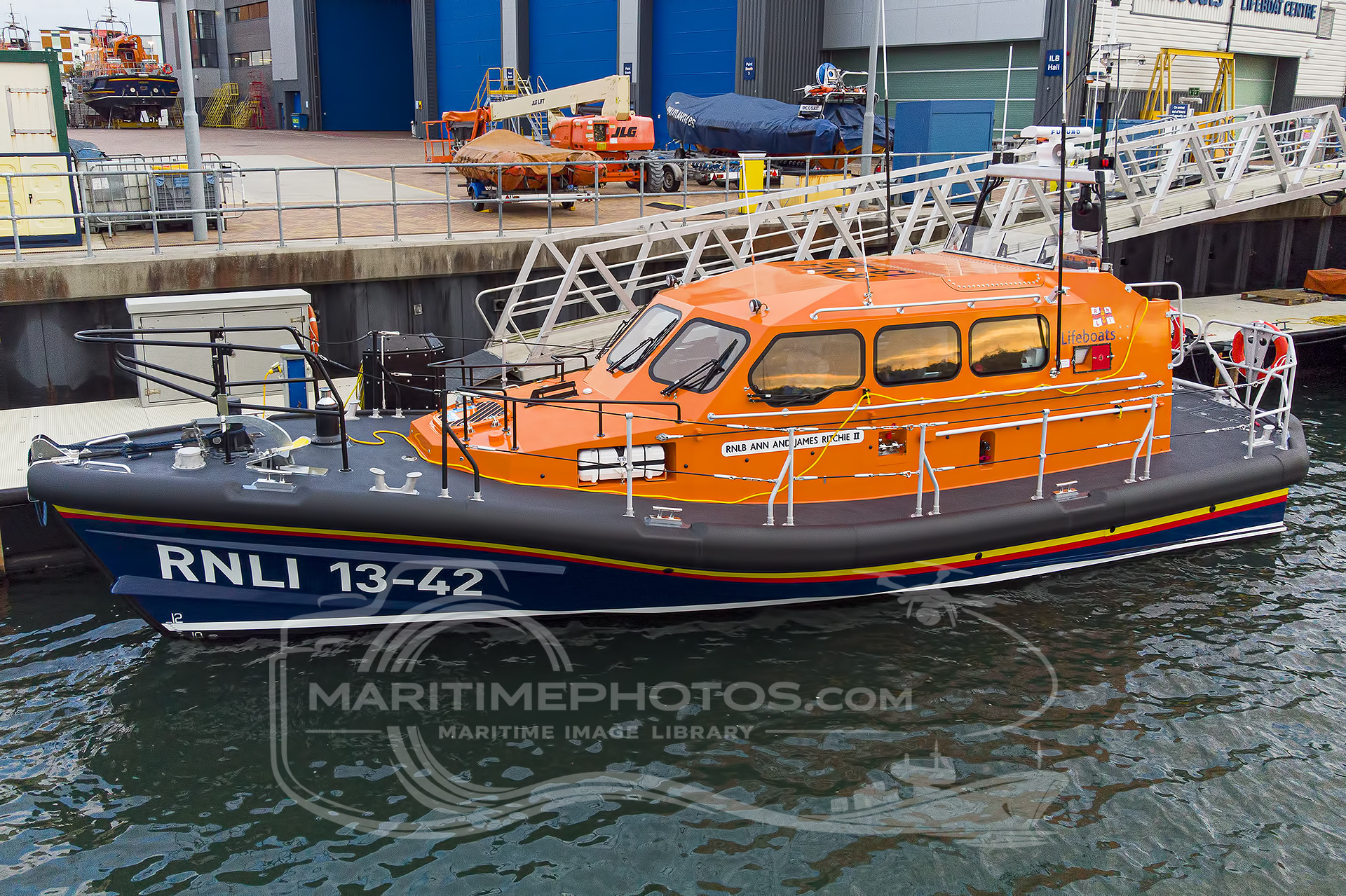 Shannon Class 13-42 "RNLB ANN AND JAMES RITCHIE II" RNLI – Shannon Class at Poole, United Kingdom