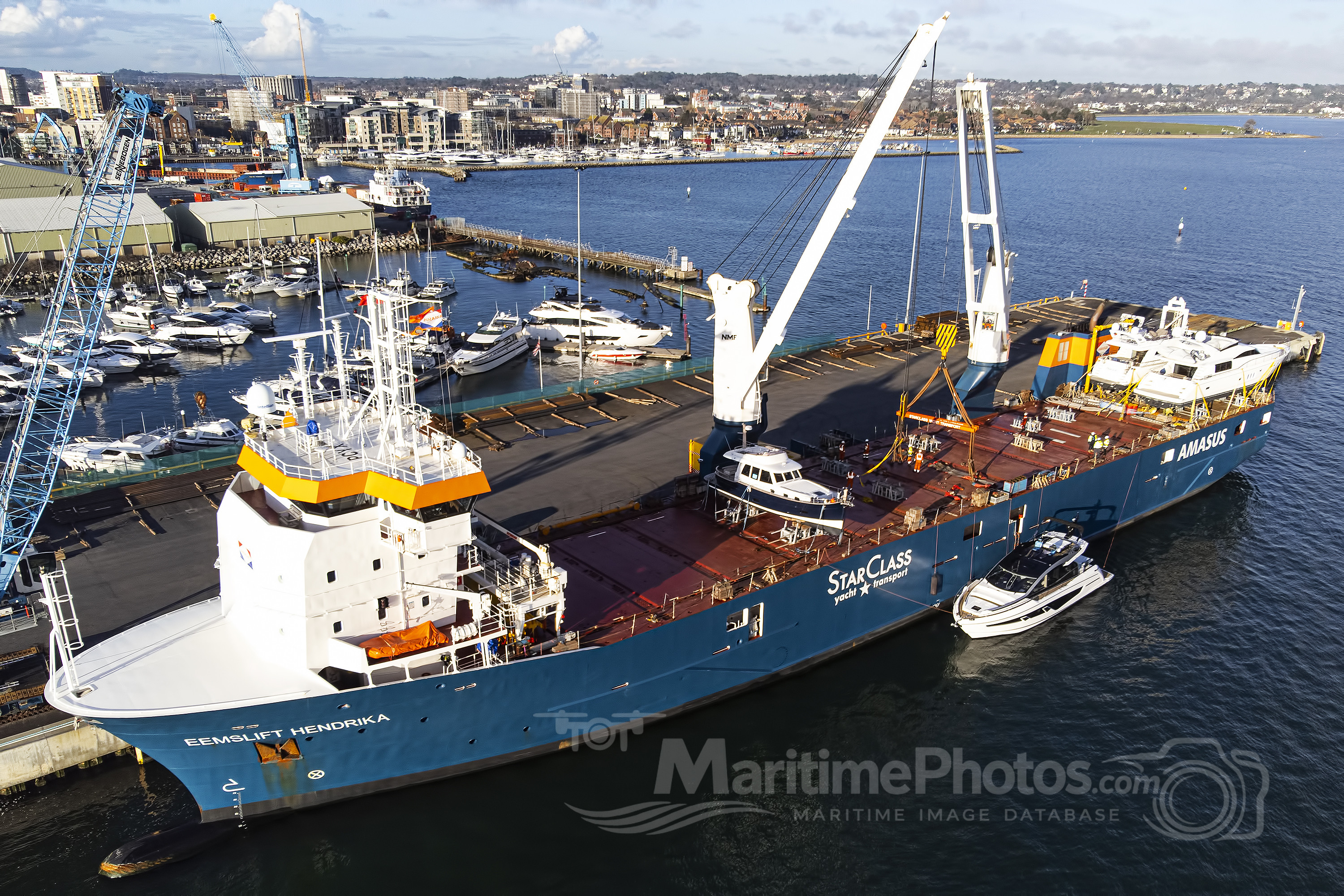 Eemslift Hendrika General Cargo IMO 9671486 at Poole, UK