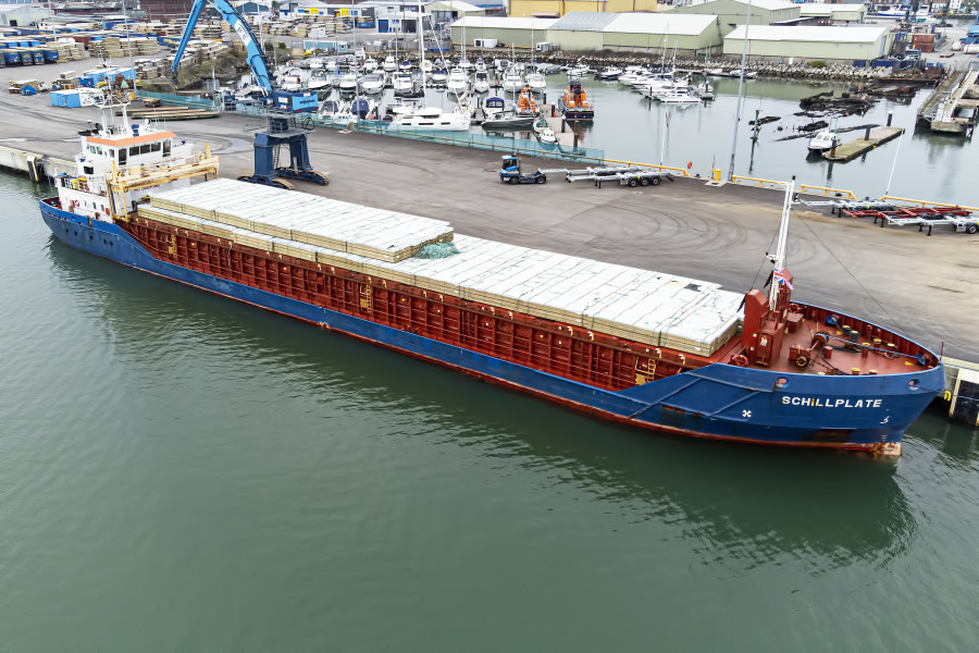 Schillplate IMO 9505285 at Poole, United Kingdom