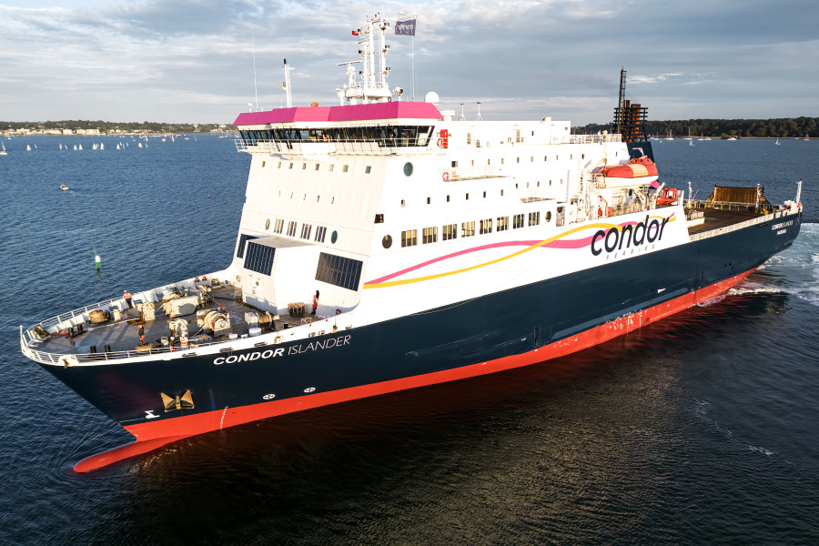 Condor Islander IMO 9323704 at Poole, UK
