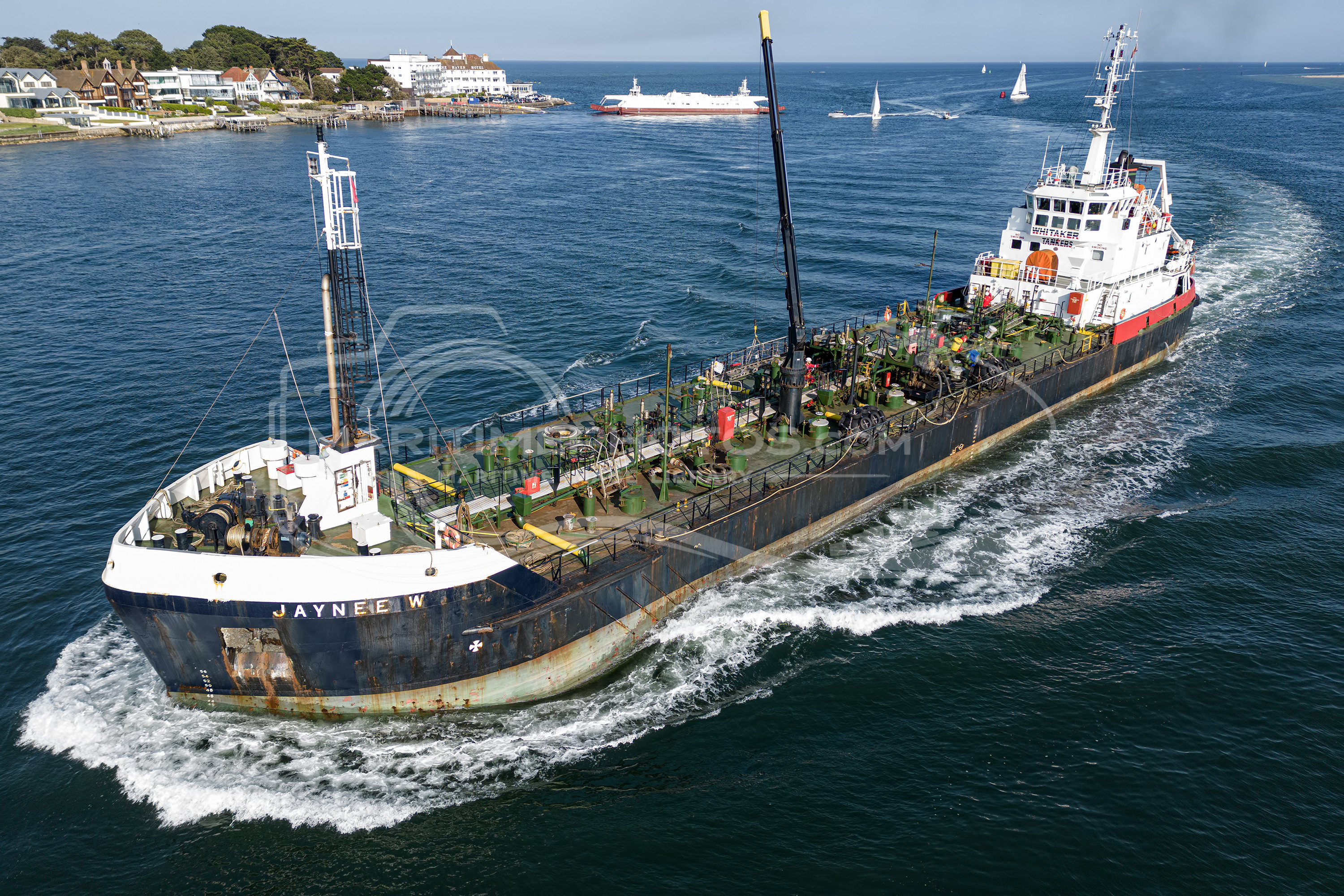 Jaynee W Tanker IMO 9130896 at Studland, United Kingdom