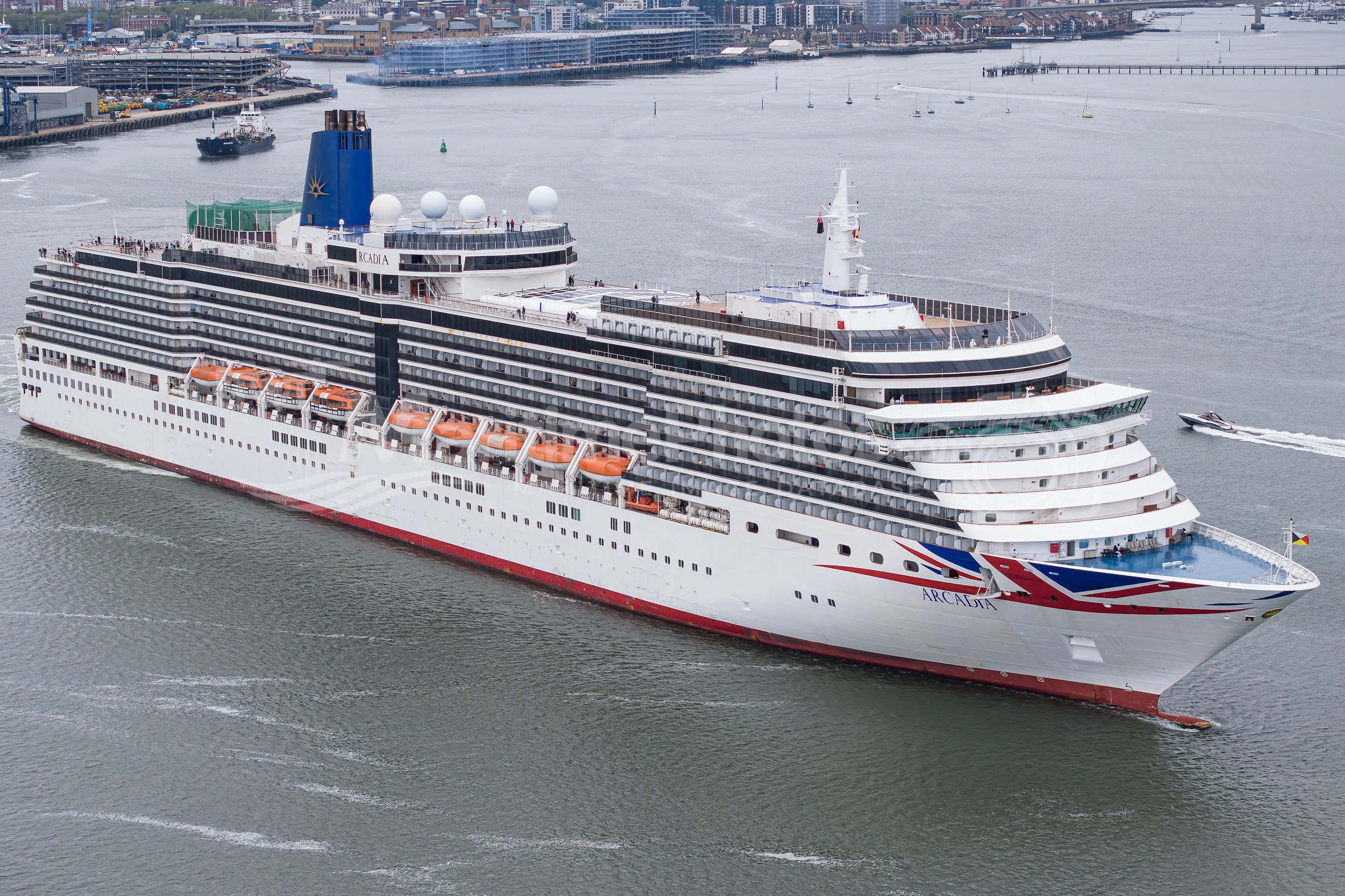 Arcadia Cruise Ship IMO 9226906 at Southampton, UK