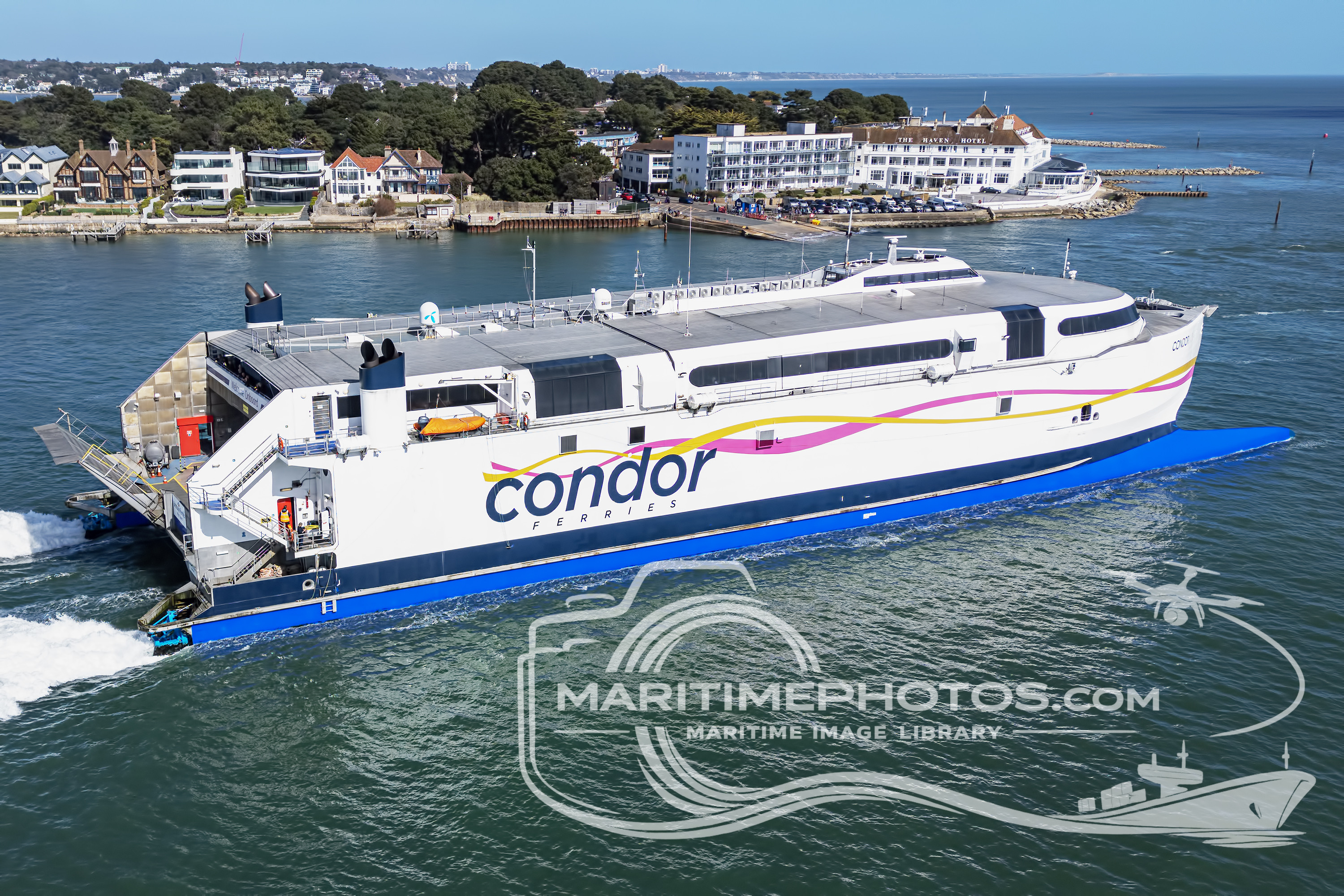Condor Voyager Fast Catamaran IMO 9221358 at Poole, UK