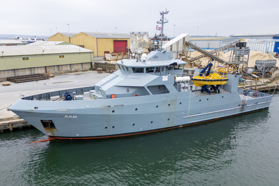 Almak IMO 9682033 at Poole, United Kingdom