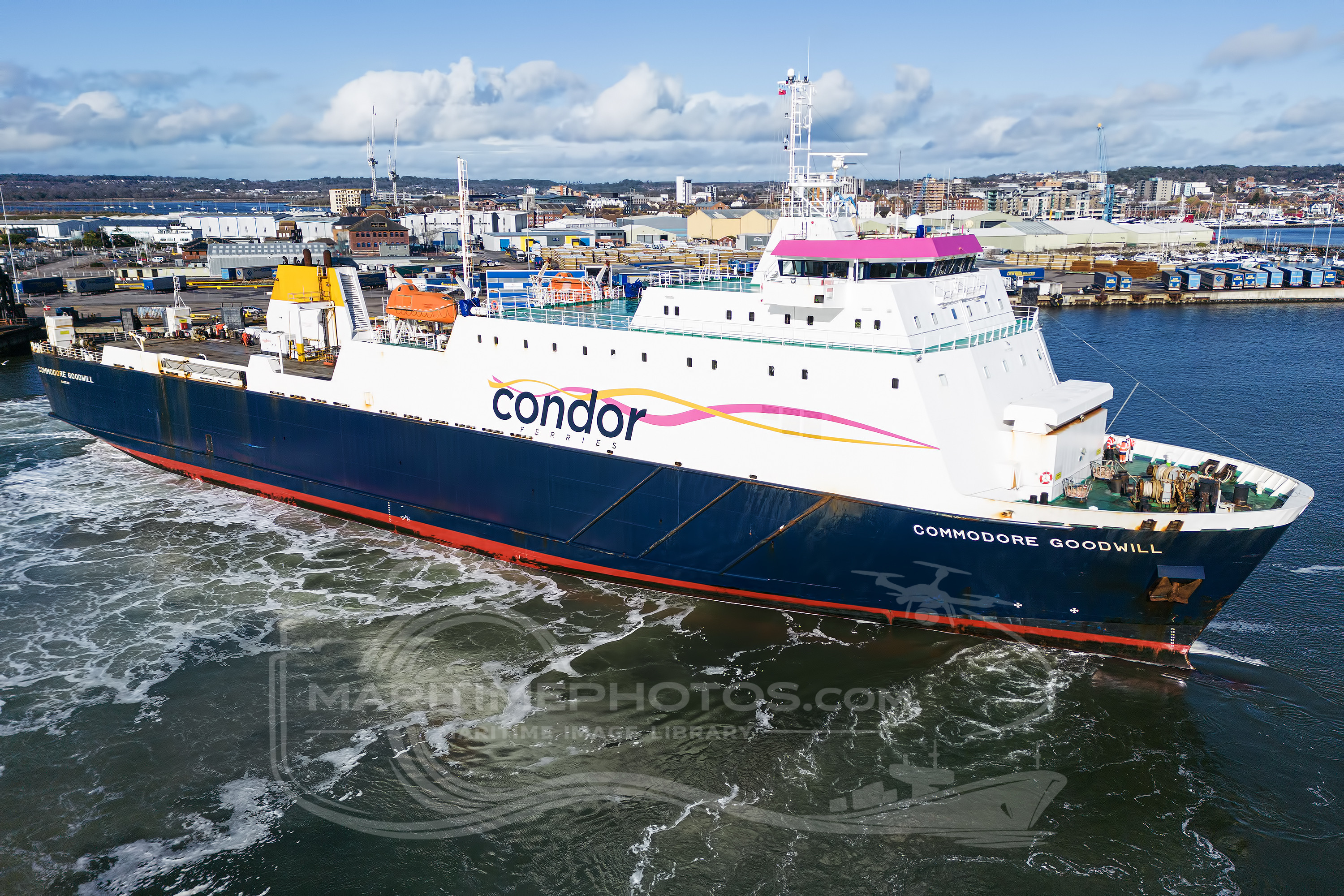 Commodore Goodwill Ro-Pax IMO 9117985 at Poole, United Kingdom