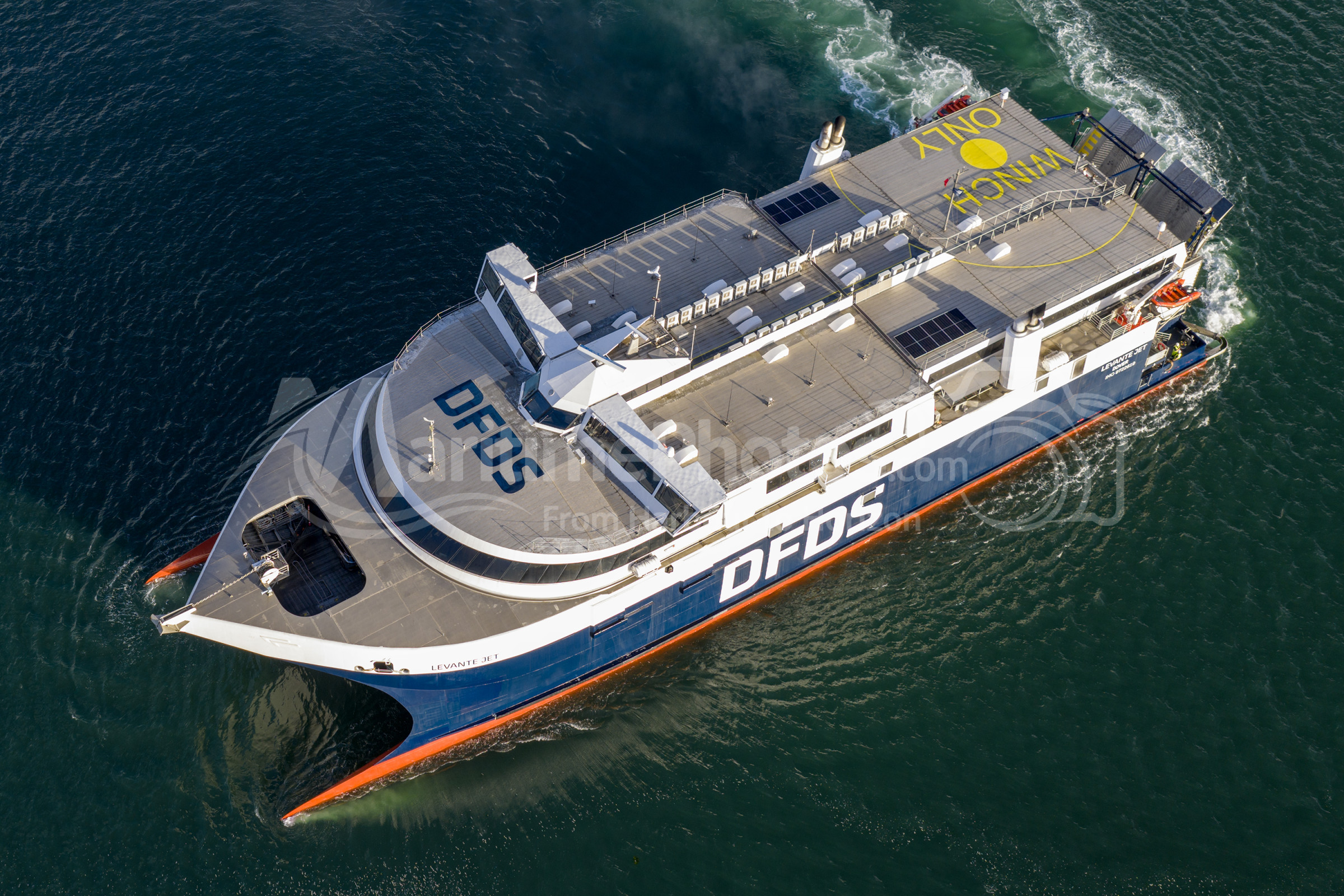 HSC Levante Jet Fast Catamaran IMO 9722819 at Poole, UK