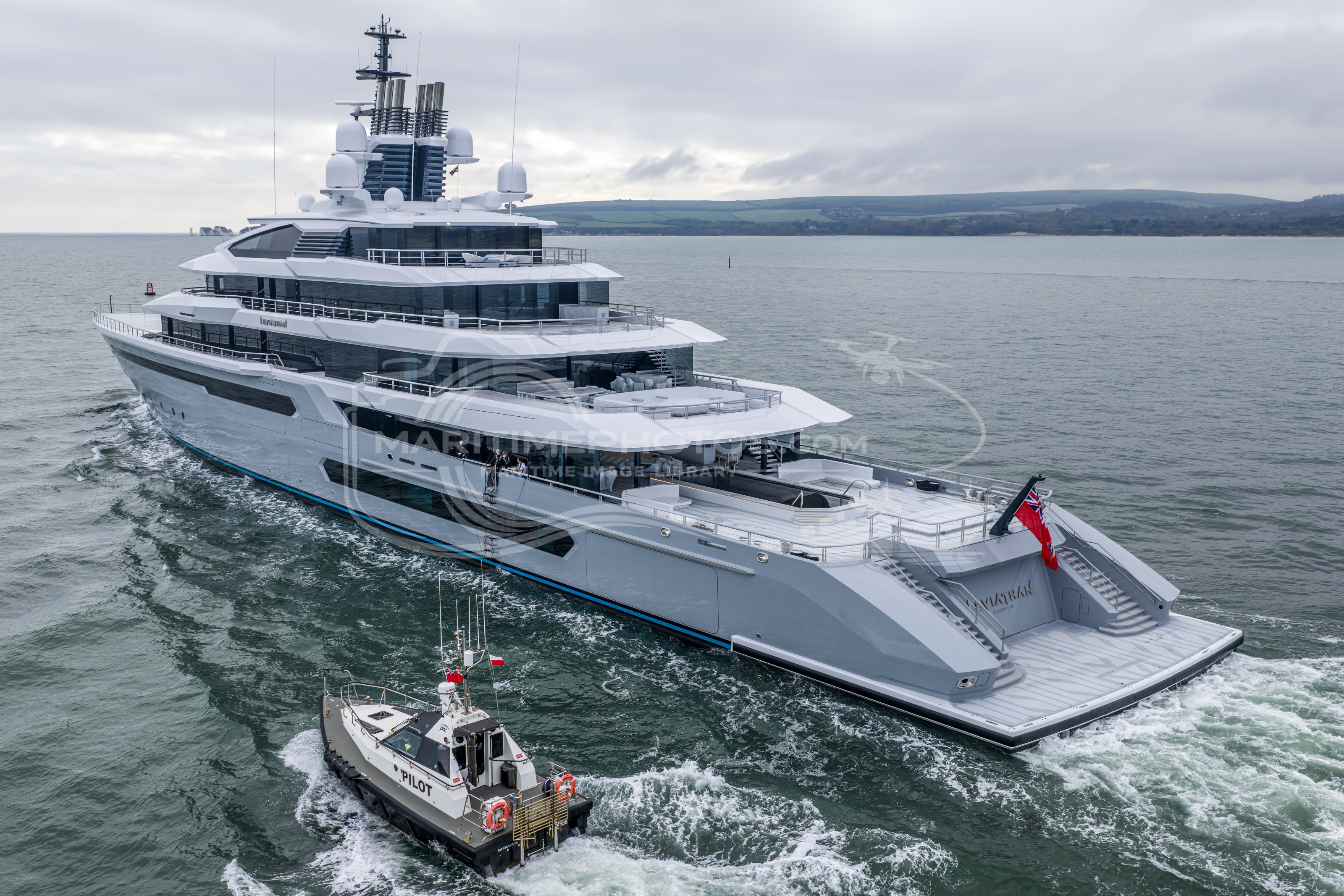 Leviathan Motor Yacht IMO 9921491 at Poole, UK