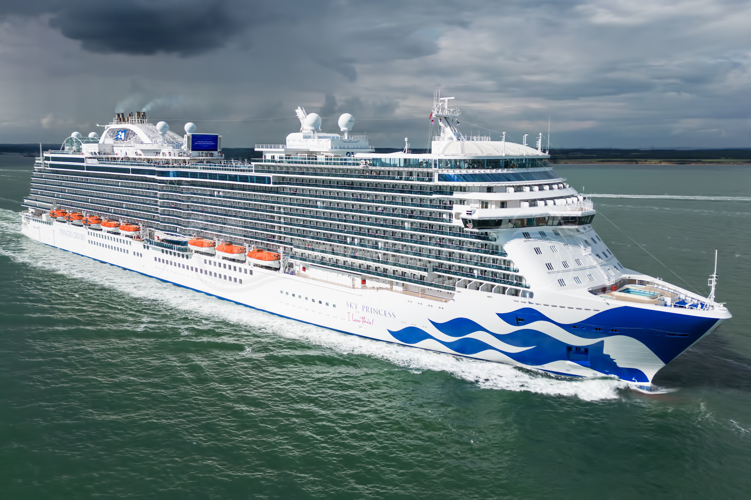 Sky Princess Cruise Ship IMO 9802396 at Southampton, UK