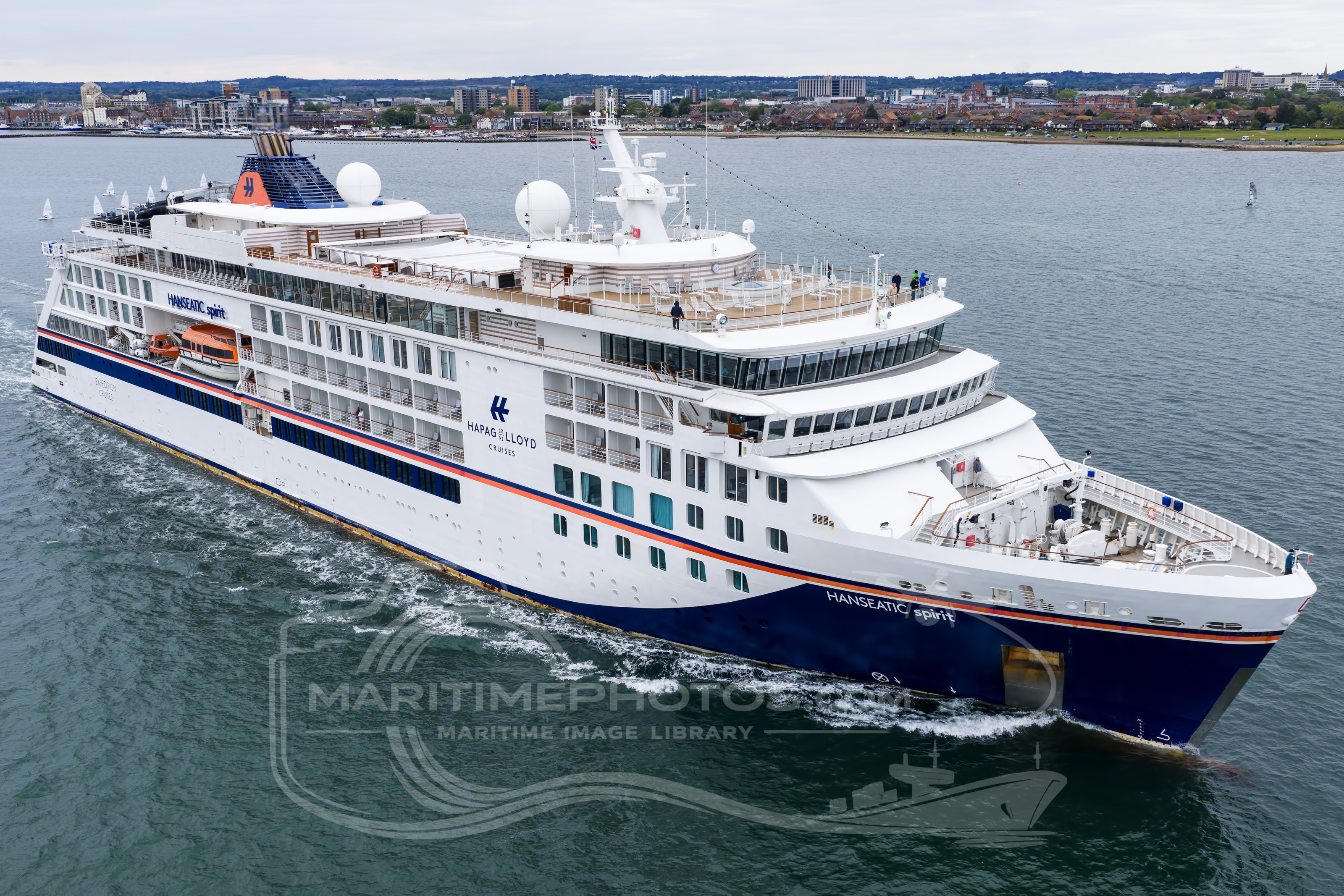 Hanseatic Spirit Cruise Ship IMO 9857640 at Poole, United Kingdom