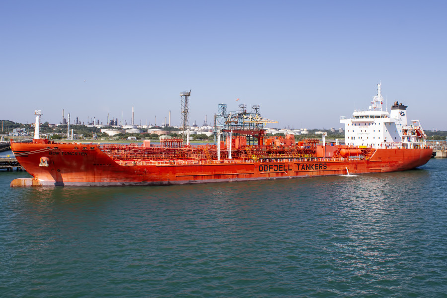 Bow Tungsten IMO 9777400 at Fawley, United Kingdom