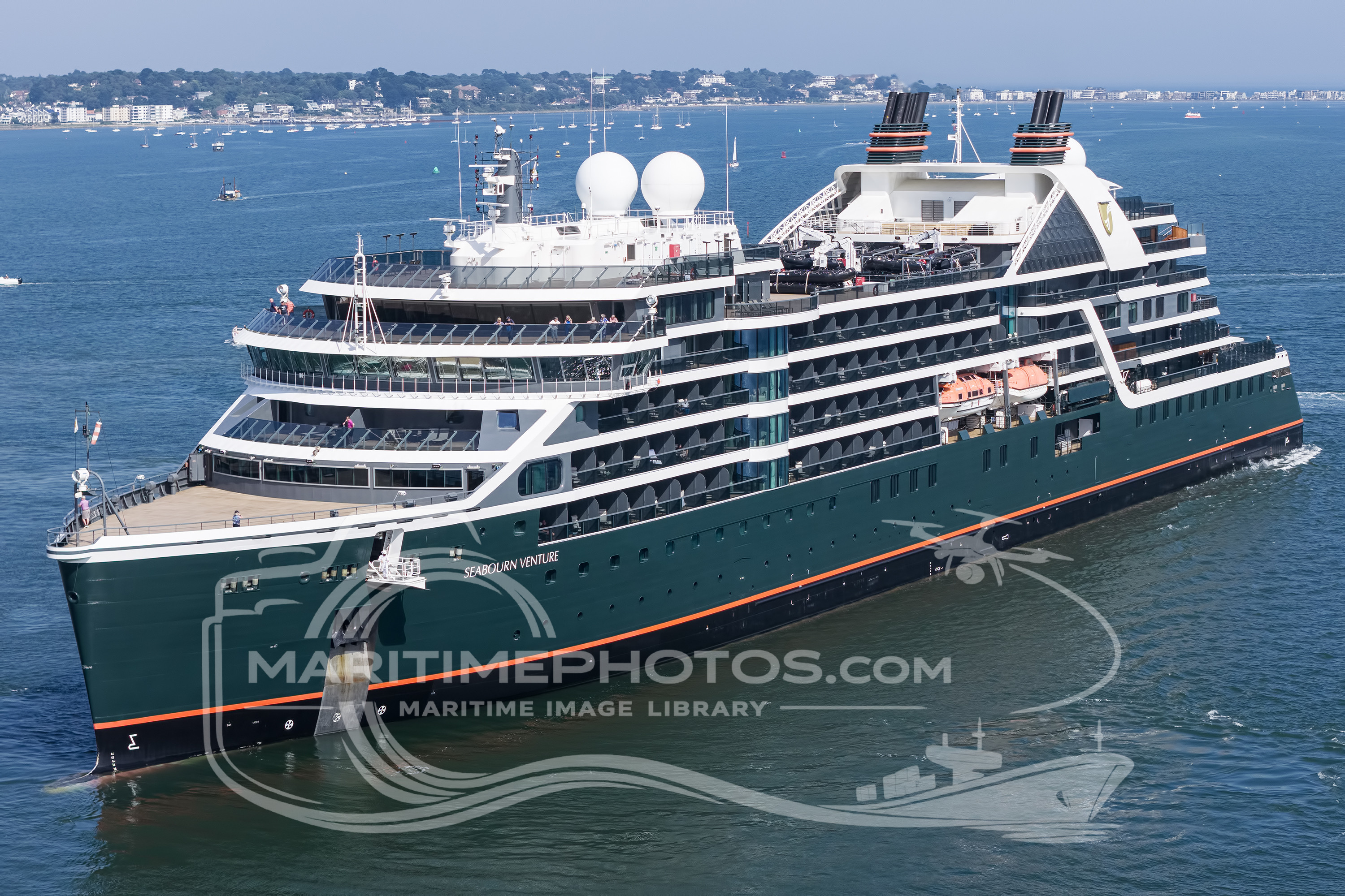 Seabourn Venture Cruise Ship IMO 9862023 at Poole, United Kingdom